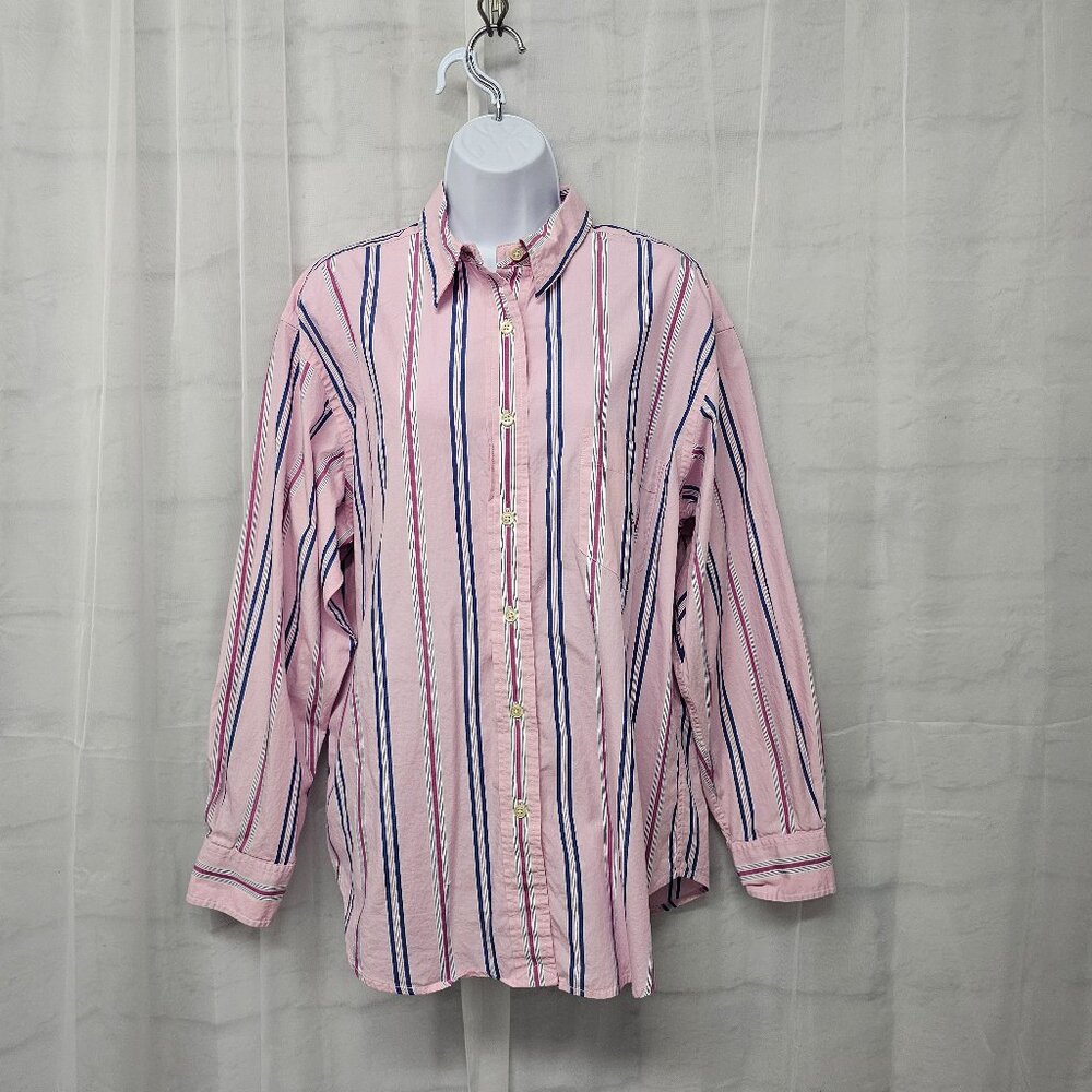 Lauren Ralph Lauren Pink Striped Button-Down Shirt